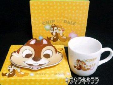 《New》Disney/チップ&デール★カップ&ソーサー セット<箱付>