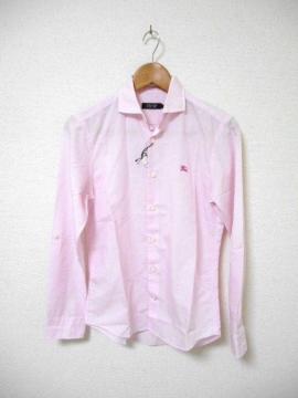 □バーバリーブラックレーベル リネン シャツ 長袖/メンズ/1(S)ピンク☆新品