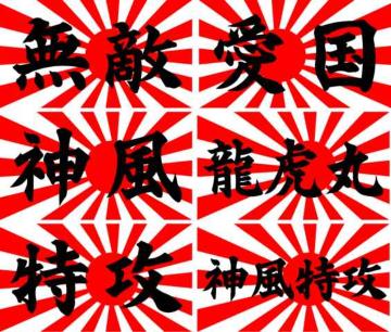 旭日 愛国ステッカー 30センチ