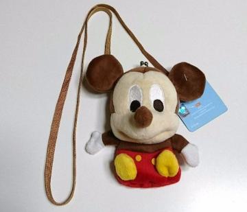 ミッキーマウス★ぬいぐるみ風 がま口 ミニ ポシェット