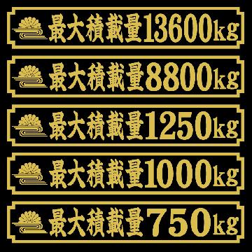 菊水 最大積載量ステッカー 30センチ