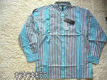 【MAKAVELI】《New》HipHop系★レインボー*ストライプシャツ