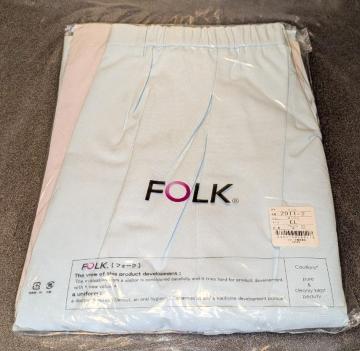 訳あり FOLK フォーク レディースストレートパンツ 2911-2 サックス EL 新品開封済み 未使用 保管品 大きいサイズ