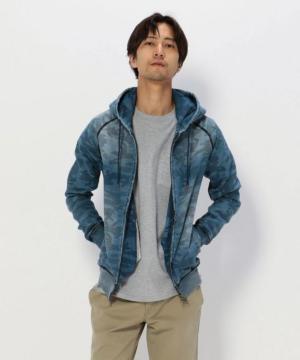 ☆AKM エイケイエム ヴィンテージ加工 カモフラージュ柄 パーカー/メンズ/S☆完売モデル