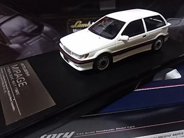 ハイストーリー 1/43 三菱 3代目  ミラージュ サイボーグ '87 白