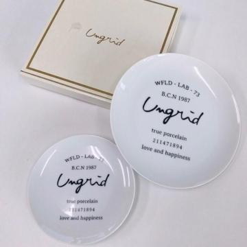◆ungrid/アングリッド◆新品!!ノベルティ★ロゴ入りプレート2枚セット♪お皿