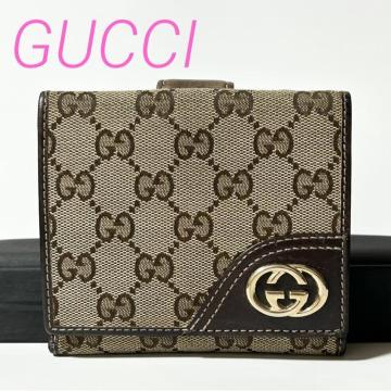 GUCCI GG�L�����o�X W�z�b�N 2�܂���z 131594�E2113 �E�H���b�g �x�[�W��