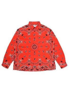 Vi CHALLENGER `W[ L/S BANDANA NEL SHIRT o_i lVc L  tl