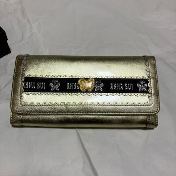 【ANNA SUI / アナスイ】 イエローゴールド / がま口 長財布 バタフライ