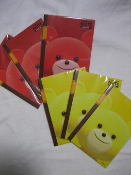 プチクマノート 2種×3セット(計6冊) ブルボン