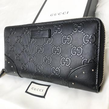 �y�ɔ��i�zGUCCI �O�b�` �����z GG�G���{�X �X�^�b�Y �u���C�g �f�B�A�}���e ���E���h�t�@�X�i�[ �� �u���b�N ���U�[