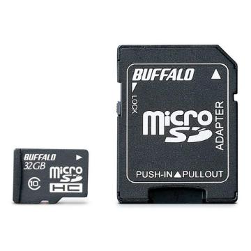 BUFFALO Class10 microSDHCJ[h SDϊA_v^[ 32GB