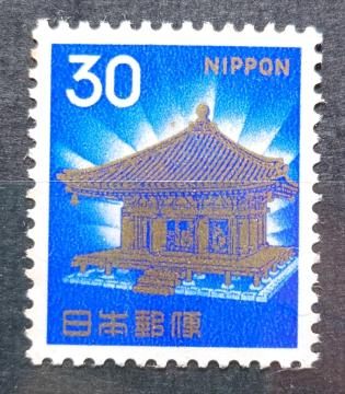 日本郵便 日本の切手 未使用切手 普通切手 1968年 中尊寺金色堂 岩手県 国宝 額面30円