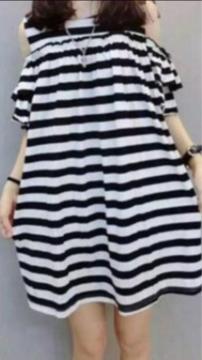 ☆新品☆オフショル☆可愛いボーダーワンピース