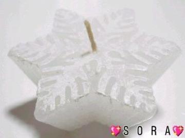 火を灯し水に浮かべれば幻想的♪水に浮く 雪の結晶 キャンドル