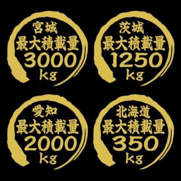 最大積載量  3000kg 筆丸 12センチ