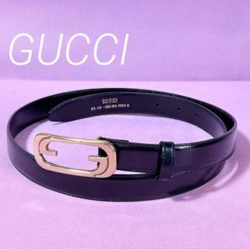 GUCCI �O�b�` �x���g 036�E194�E1007�E0 �S�[���h���� �C���^�[���b�L���O G �u���b�N