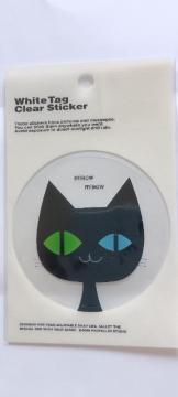 White Tag Clear Sticker  �l�R�̃V�[��(�V�i�E���g�p)  158�~(�ō�)