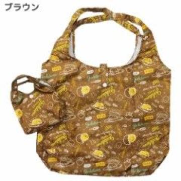 《New》ぐでたま★レジ袋の削減の為に…収納袋付*エコバッグ<ブラウン>