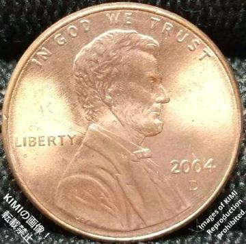 1Zgd 2004 D AJ J[ 1yj[ ݕ 1 Cent Lincoln 1Penny coin 2004D