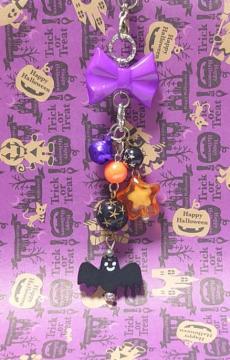 ハンドメイド♪ハロウィン100円チャーム★ストラップ・プラリボン★B