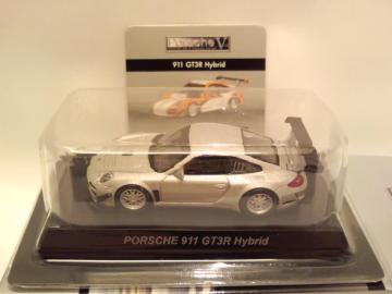京商 1/64 ポルシェ5 911 GT3R ハイブリッド 銀