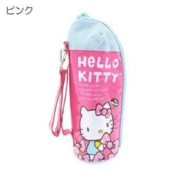 《New》キティちゃん★ファスナー開閉式・ホルダー付*ペットボトルケース<ピンク>