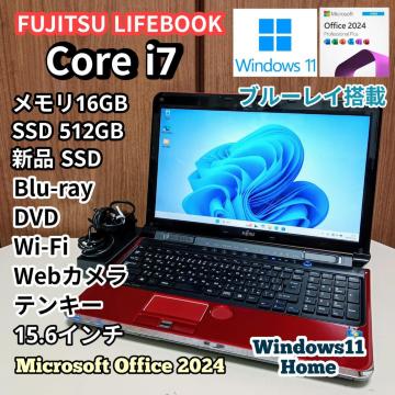 FUJITSU LIFEBOOK Corei7 ������16GB SSD512GB Windows11 Web�J���� �u���[���C
