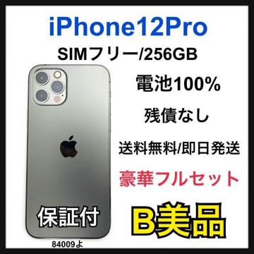 B 100% iPhone 12 Pro 256 GB SIM�t���[ �{��