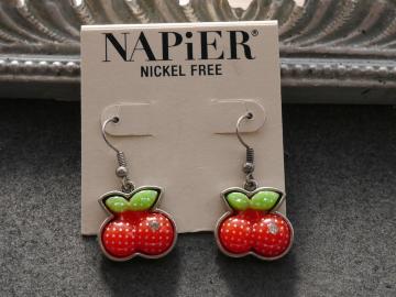 新品 NAPiER アンティーク調 さくらんぼ ピアス ゴスロリ かわいい キュート