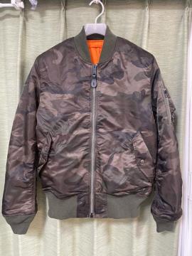 ALPHA INDUSTRIES �A���t�@�C���_�X�g���[�Y �J���� MA-1 �t���C�g�W���P�b�g �i�C�����W���P�b�g ���� �J�[�L