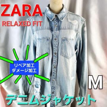 ���݁�719��ZARA RELAXED FIT���_���[�W���f�j���W���P�b�g/�V���c��M��