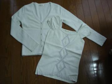 ★プライベートレーベル 羊毛アンゴラデザインアンサンブル★クローゼット整理価格!