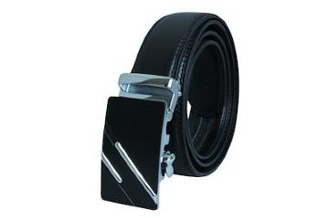 オートロック式 バックル本革ベルト レザー 本革 牛床革 自動