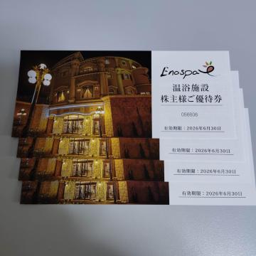 株主優待券 飯田グループ 江ノ島アイランドスパ優待券4枚 期限2026/6/30