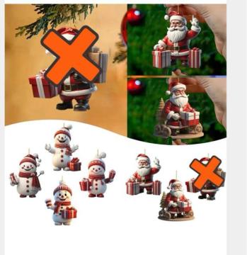 �N���X�}�X�c���[�p�T���^�I�[�i�����g -�����p�݂̒艺���\�ȃy���_���g6�Z�b�g�A2D�A�N�����J�[�C���e���A�I�[�i�����g�A