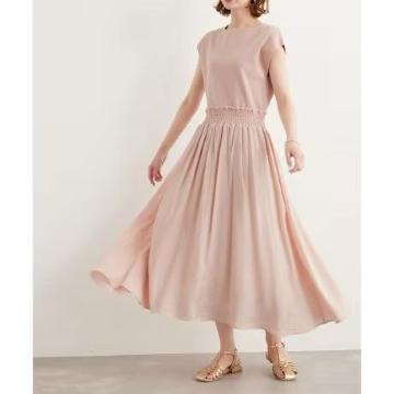 ◆Rope Picnic/ロペピクニック◆ラク美ドッキングニットワンピース★ピンク38*秋冬コーデ美品