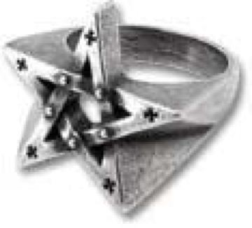 Alchemy Gothic R175 Pentagration Ring W