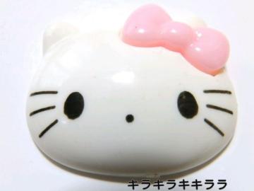 《New》デコパーツ★ピンクリボン・フェイス型*キティちゃん