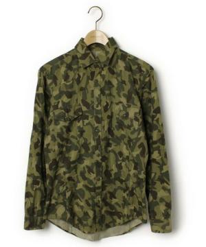 ☆ZARA/ザラ 迷彩 カモフラージュ柄 長袖シャツ/メンズ/S☆新品