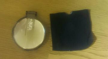 +aura 手鏡 布ケース付き ハンドミラー