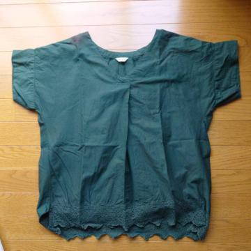coen◇カットソー  刺繍 緑 フリーサイズ◇中古美品