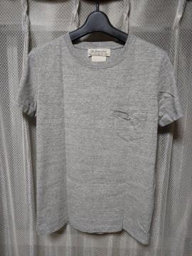 REMI RELIEF レミレリーフ 無地 ポケット コットン 半袖Tシャツ Sサイズ グレー 日本製