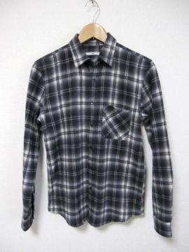 □HARE/ハレ チェック ネルシャツ/メンズ・S/ブラック×ホワイト
