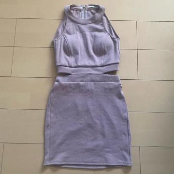 GYDA BACK ZIPテレコタイトワンピース