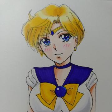 自作イラスト セーラーウラヌス ハガキサイズ