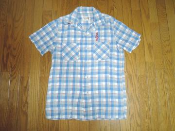 HYSTERIC GLAMOUR �q�X�e���b�N�O���}�[ �{�[�����O�V���c M ���� �`�F�b�N�V���c �h�J �X�e�b�` ���S LOGO