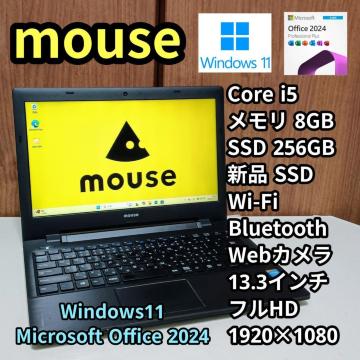 mouse Corei5 ������8GB SSD256GB Web�J���� Windows11 Office2024 �m�[�g�p�\�R��