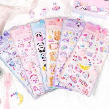 6���Z�b�g�IDIY ���K�V�[�� �Ղ��Ղ��V�[�� 3D�X�e�b�J�[ ���̃X�e�b�J�[ �Ղ�����V�[�� ���� �f�R�V�[��