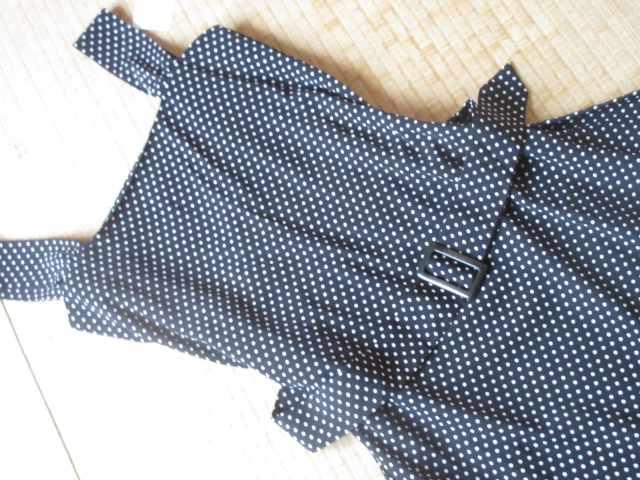 未使用タグ付☆ベルト付*ビスチェ風ワンピース(ドット黒) < 女性ファッション  未使用タグ付☆ベルト付*ビスチェ風ワンピース(ドット黒) < 女性ファッションの